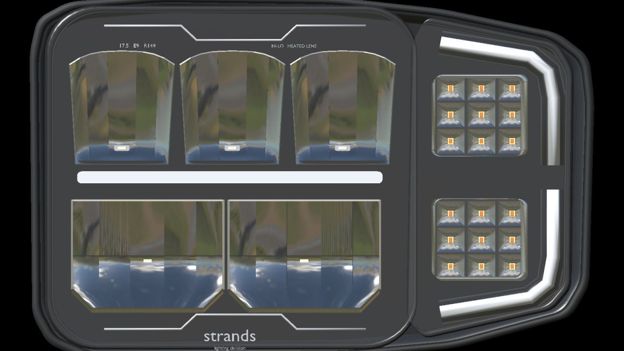 Kit de phares Strands Siberia HI-LO pour Farming Simulator 25