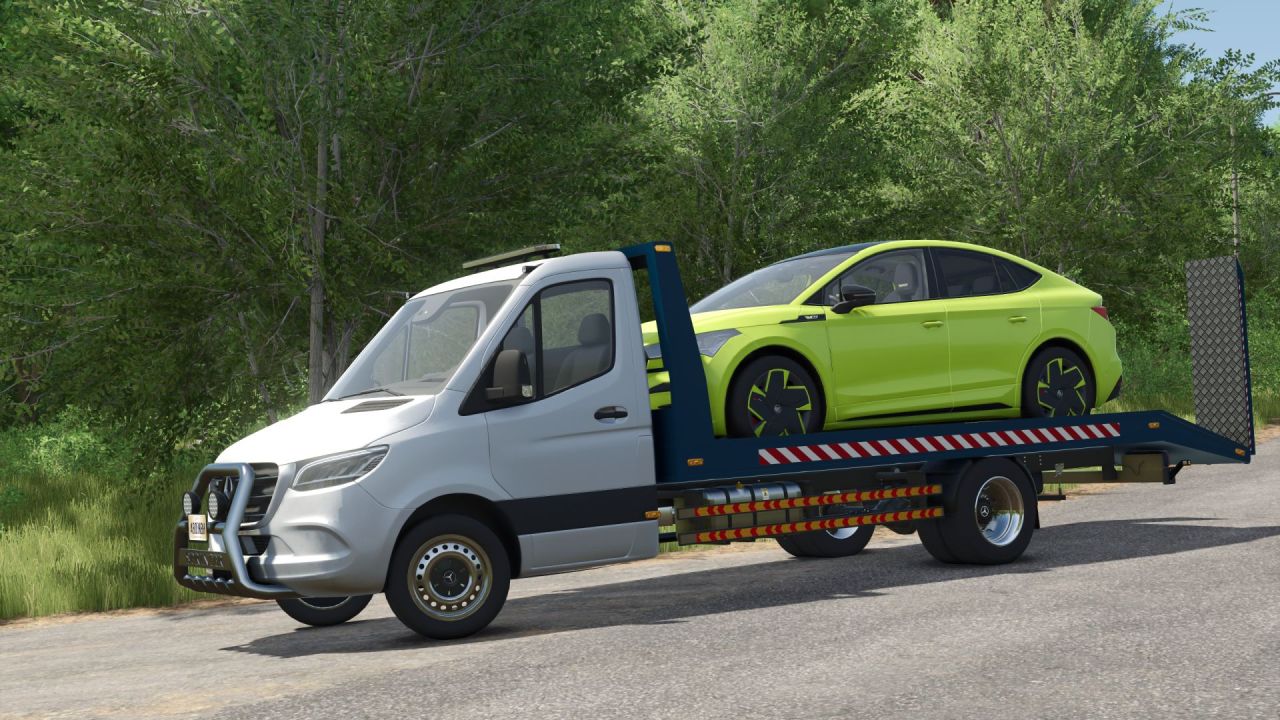 Effizienter Abschleppwagen Mercedes-Benz Sprinter W910 — Schneller Tow Truck für Farming Simulator 25