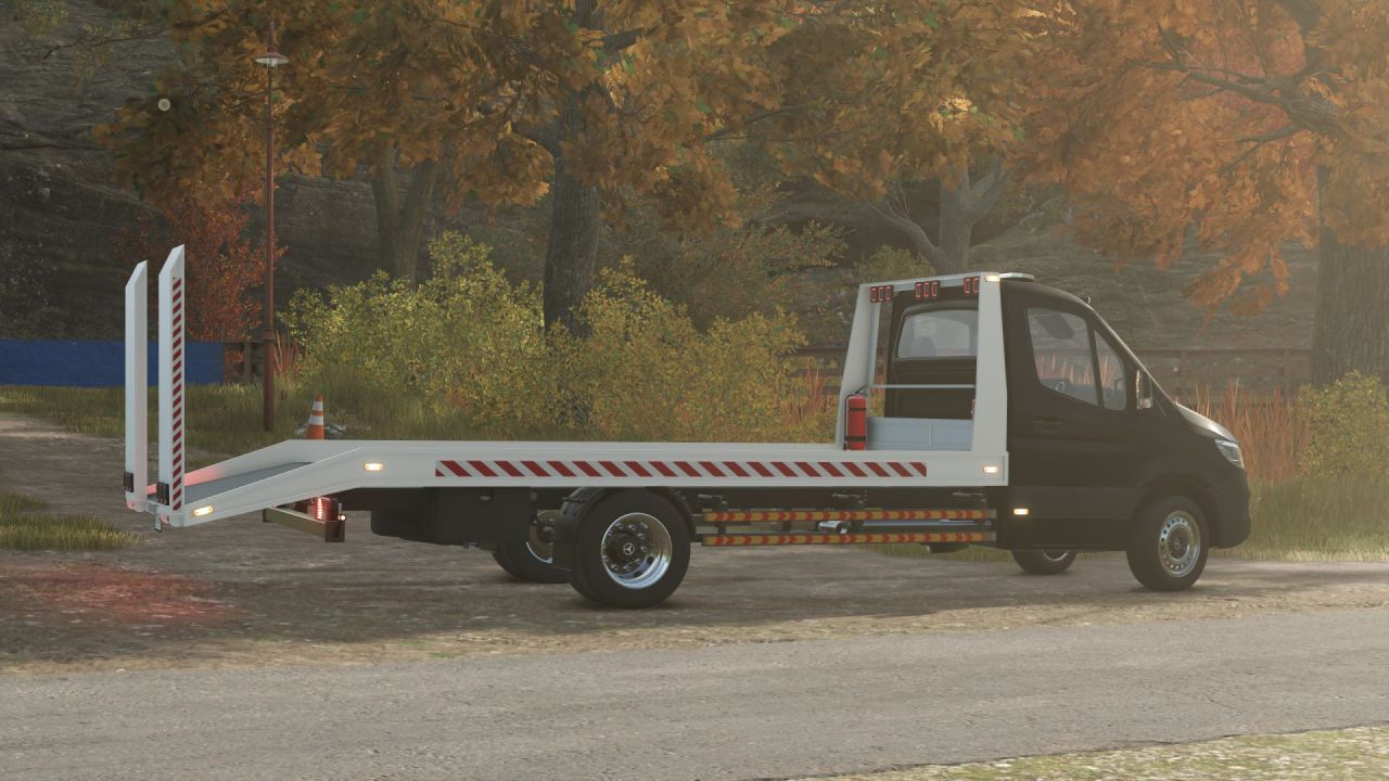 Effizienter Abschleppwagen Mercedes-Benz Sprinter W910 — Schneller Tow Truck für Farming Simulator 25