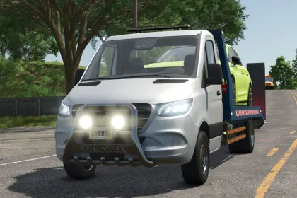 Effizienter Abschleppwagen Mercedes-Benz Sprinter W910 — Schneller Tow Truck für Farming Simulator 25 — 5