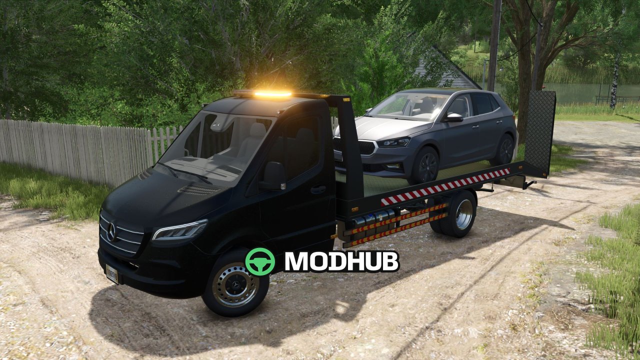 Tow Truck Mercedes-Benz Sprinter W910 for FS25