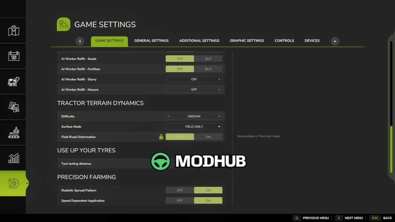 Mod Tractor Terrain Dynamics BETA 9 v1.0.3.8 per FS25