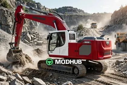 Екскаватор-навантажувач Liebherr R922 Safari Edit v2.0 для FS25 — 2