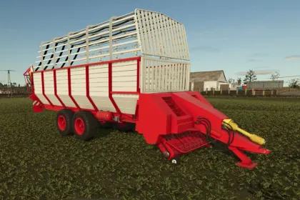 Efficient Trailer-Collector Fortschritt HTS 7104 for Grass, Hay, and Straw in FS25 — 1