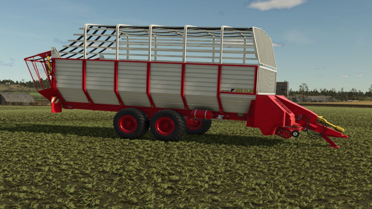 Efficient Trailer-Collector Fortschritt HTS 7104 for Grass, Hay, and Straw in FS25