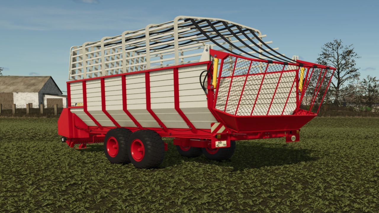 Efficient Trailer-Collector Fortschritt HTS 7104 for Grass, Hay, and Straw in FS25
