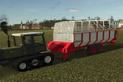 Efficient Trailer-Collector Fortschritt HTS 7104 for Grass, Hay, and Straw in FS25 — 4