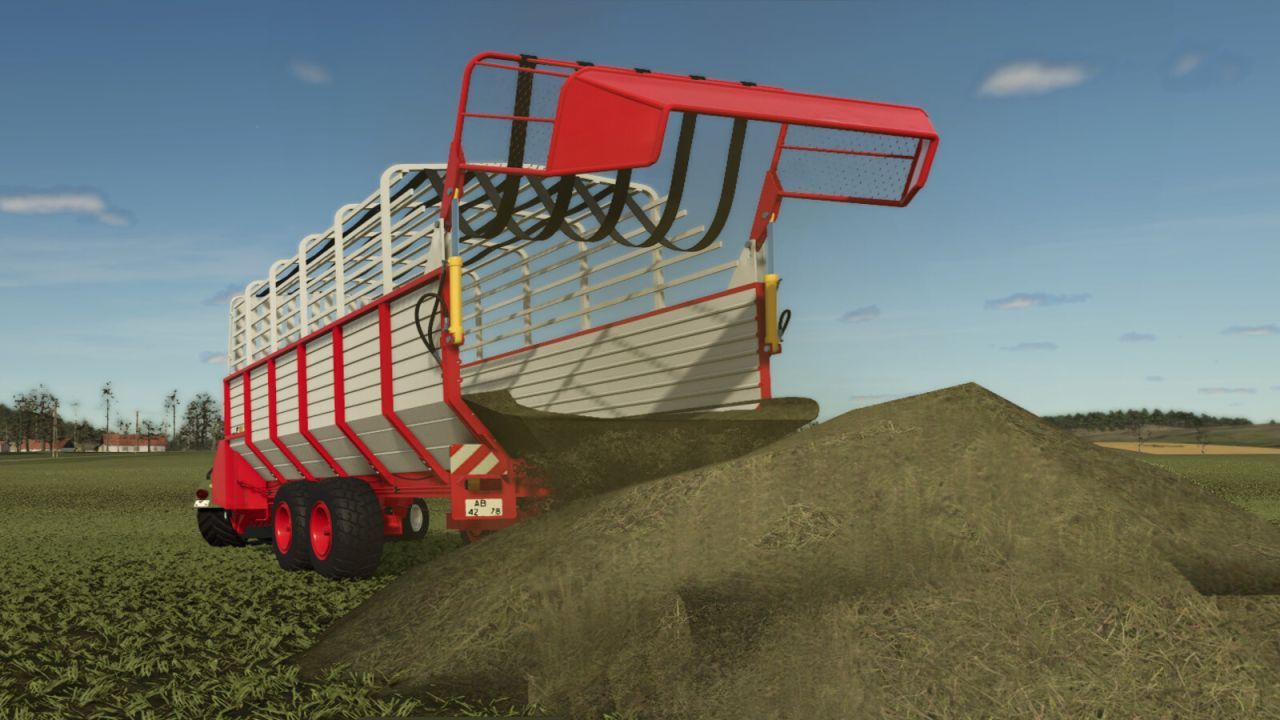 Efficient Trailer-Collector Fortschritt HTS 7104 for Grass, Hay, and Straw in FS25