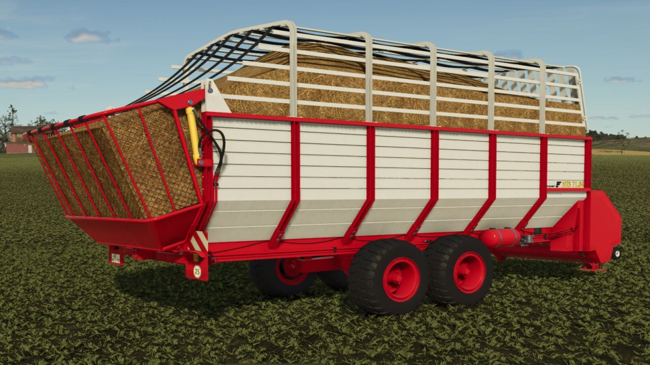 Efficient Trailer-Collector Fortschritt HTS 7104 for Grass, Hay, and Straw in FS25