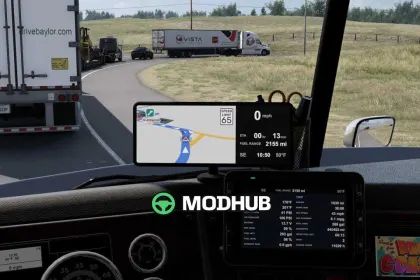 Carte GPS Dash GPS v1.0 pour ATS - Mod de navigation American Truck Simulator — 2