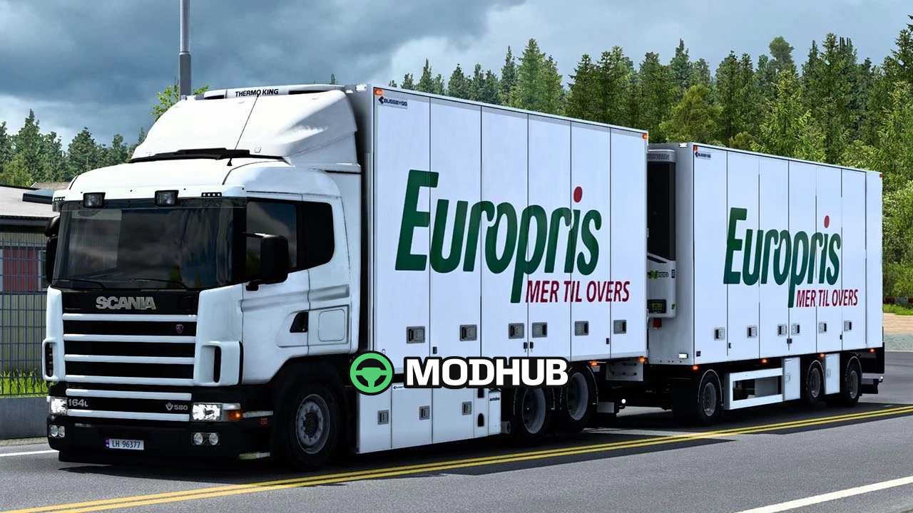 Bussbygg Chassis + Drawbar Trailer v1.7 1.61 for ETS2