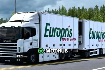 Bussbygg Chassis + Drawbar Trailer v1.7 1.61 for ETS2 — 3