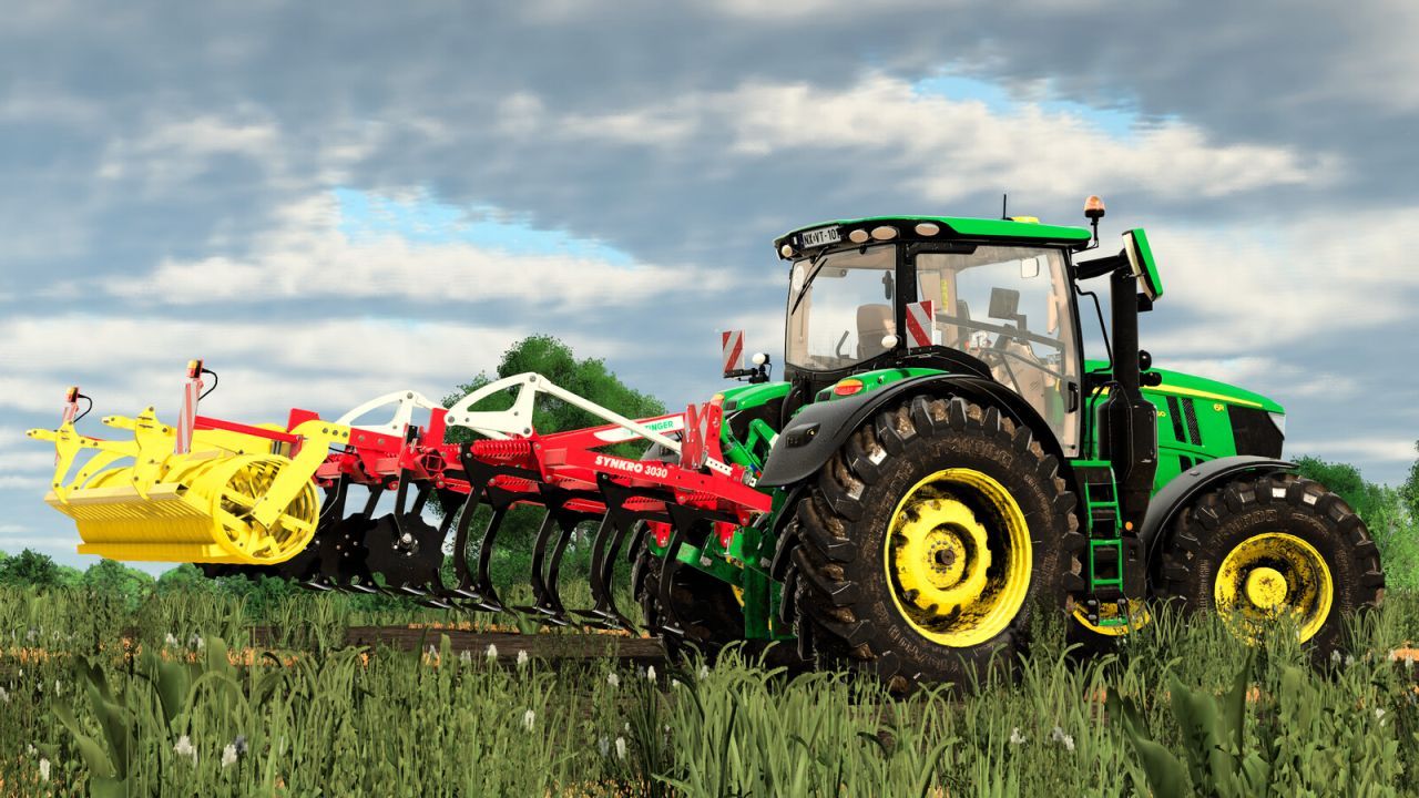 Ефективний Культиватор Pöttinger SYNKRO 3030 для Ідеального Обробітку Ґрунту в FS25