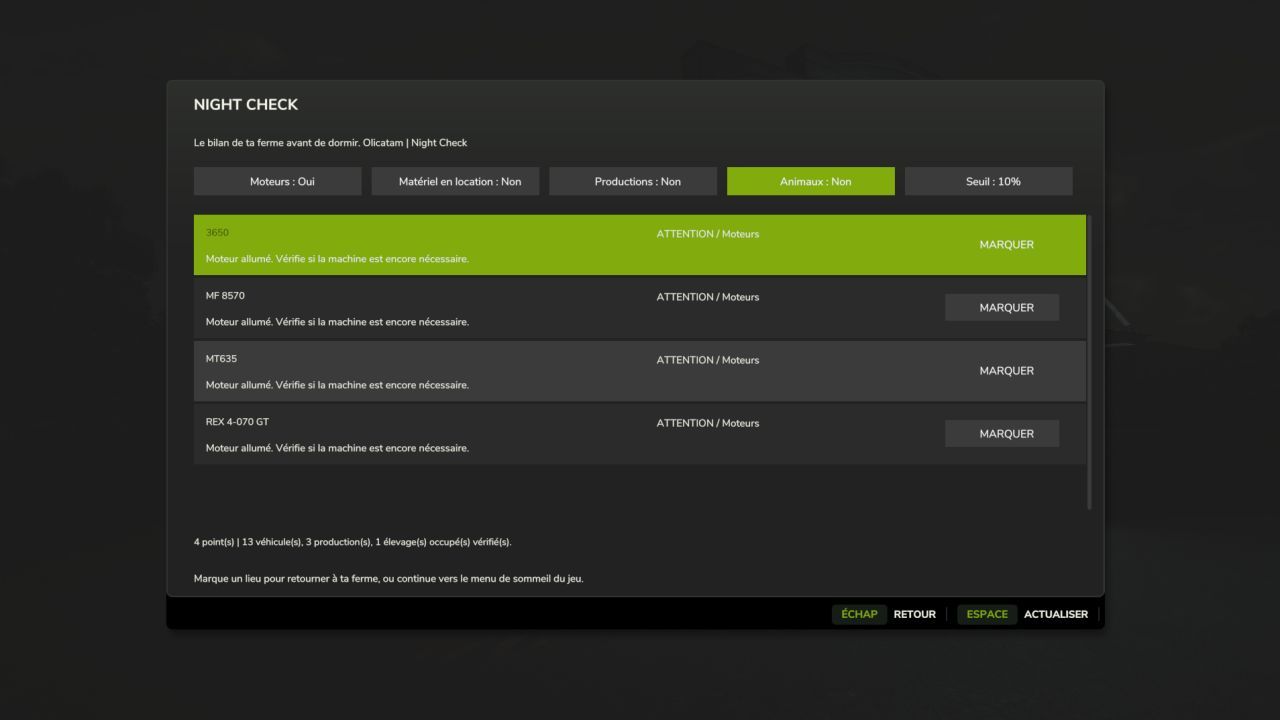 Script Night Check pour Farming Simulator 25