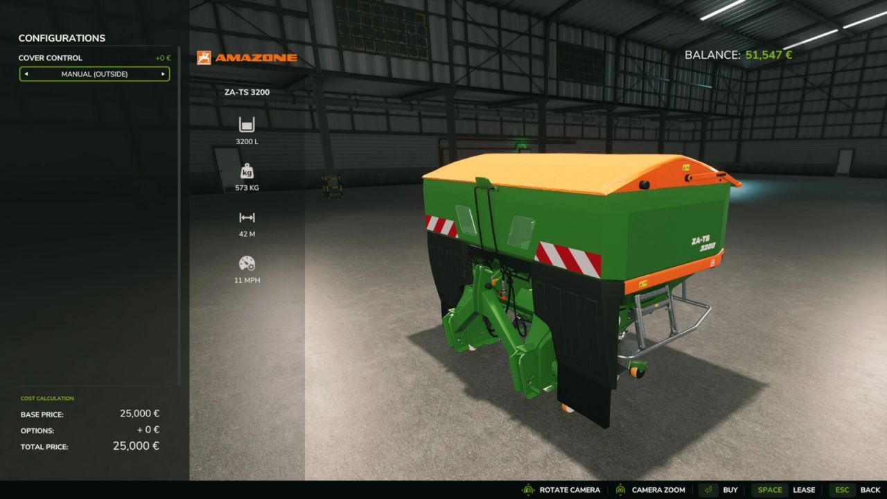 Bequeme Manual Cover — Manuelle Steuerung von Planen und Abdeckungen in Farming Simulator 25