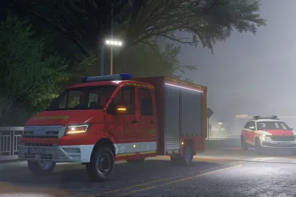 Маневрений Рятувальний MAN TGE TSF-W 2018 з Баком 1000 л для Farming Simulator 25 — 3