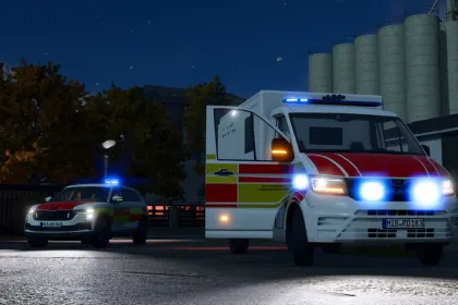 Manövrierbare Schnelle MAN TGE Ambulance 2018 — Realistisches Rettungsfahrzeug für FS25 — 1