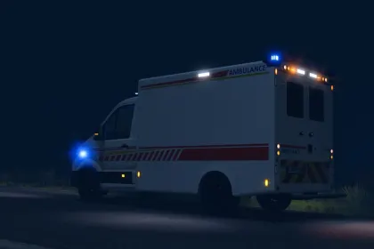 Manövrierbare Schnelle MAN TGE Ambulance 2018 — Realistisches Rettungsfahrzeug für FS25 — 3