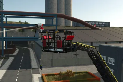 Auffällige Feuerwehrleiter Mercedes Benz Turntable Ladder 23/12 — Wendiges Rettungsfahrzeug für FS25 — 3