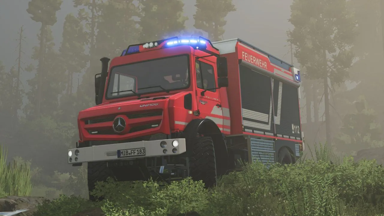 Потужна Пожежна Вантажівка Mercedes-Benz Unimog U5023 TLF3000/RW для Екстремального Бездоріжжя