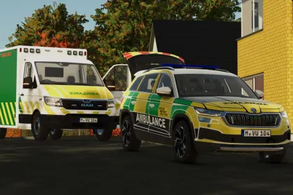 Universal Off-Road Vehicle Skoda Kodiaq for FS25 — Police, Ambulance, and Fire — 1