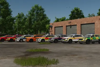 Universal Off-Road Vehicle Skoda Kodiaq for FS25 — Police, Ambulance, and Fire — 2