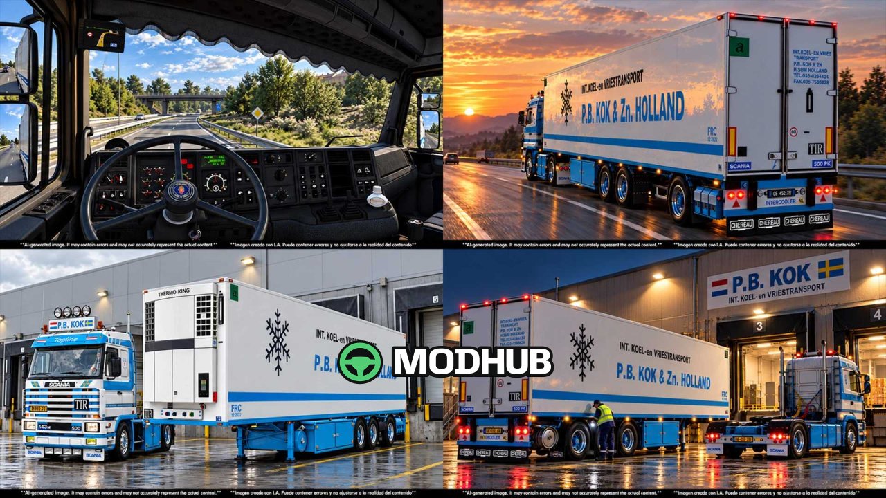 Remolque CHEREAU Vogelzang P.B. KOK & ZN Holland v2.0 para ETS2