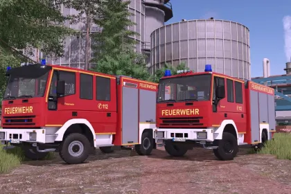 Kompakte Feuerwehrmaschine Lizard Unifire LF8/6 — 180 PS und 600 l Wasser für FS25 — 1