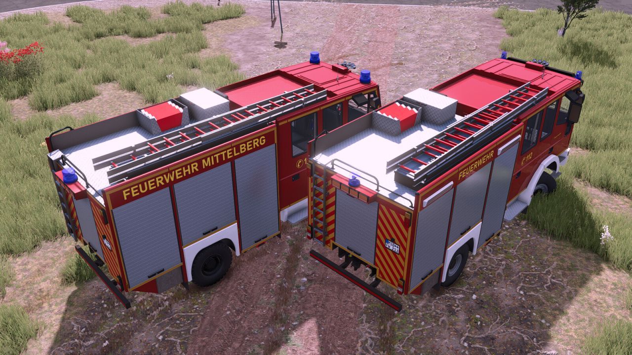 Kompakte Feuerwehrmaschine Lizard Unifire LF8/6 — 180 PS und 600 l Wasser für FS25