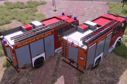 Kompakte Feuerwehrmaschine Lizard Unifire LF8/6 — 180 PS und 600 l Wasser für FS25 — 2