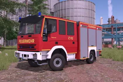 Kompakte Feuerwehrmaschine Lizard Unifire LF8/6 — 180 PS und 600 l Wasser für FS25 — 3