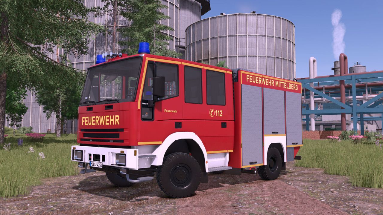 Kompakte Feuerwehrmaschine Lizard Unifire LF8/6 — 180 PS und 600 l Wasser für FS25