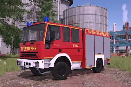Kompakte Feuerwehrmaschine Lizard Unifire LF8/6 — 180 PS und 600 l Wasser für FS25 — 4