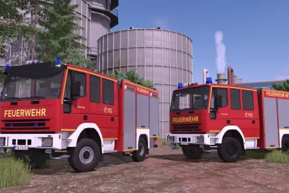 Kompakte Feuerwehrmaschine Lizard Unifire LF8/6 — 180 PS und 600 l Wasser für FS25 — 5