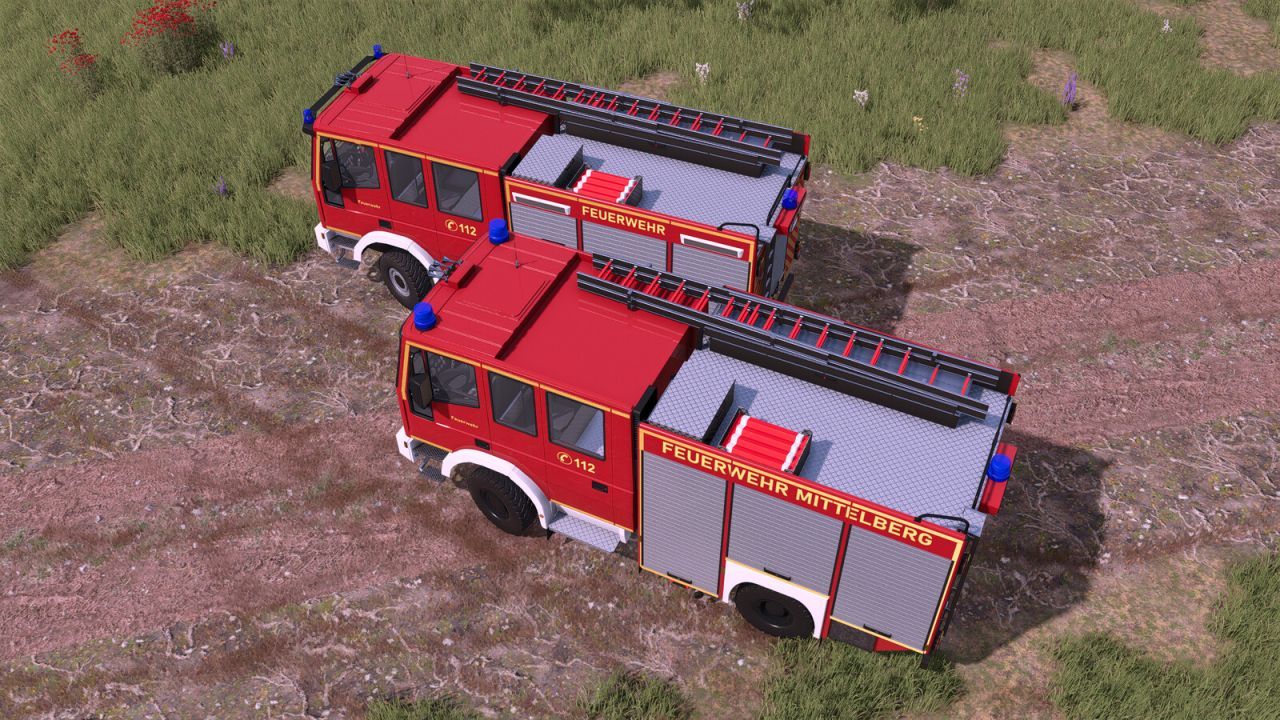 Kompakte Feuerwehrmaschine Lizard Unifire LF8/6 — 180 PS und 600 l Wasser für FS25