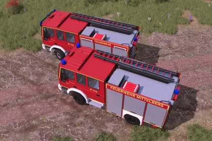 Kompakte Feuerwehrmaschine Lizard Unifire LF8/6 — 180 PS und 600 l Wasser für FS25 — 6