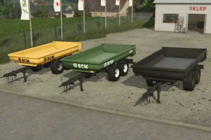 Effektiver Kippanhänger RCM PK1 für Bagger und Traktor in FS25