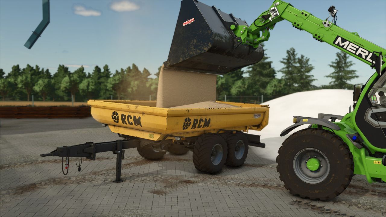 Effektiver Kippanhänger RCM PK1 für Bagger und Traktor in FS25