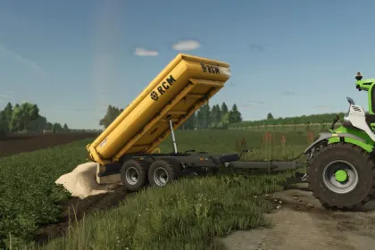 Effektiver Kippanhänger RCM PK1 für Bagger und Traktor in FS25 — 6