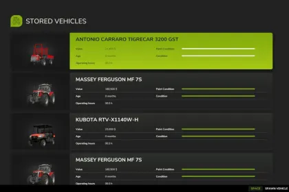 Effektiver Vehicle Shop Storage — Intelligente Lagerung von Technik in Werkstätten für FS25 — 4