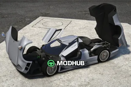 Samochód sportowy Mercedes-Benz CLK GTR StrassenVersion 1998 do GTA 5 — 4