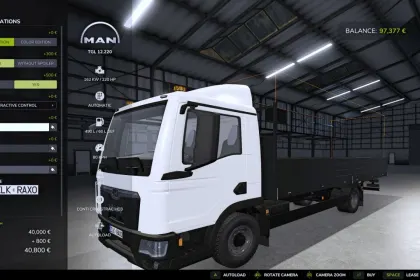 Потужна Вантажівка MAN TGL 12.220 для Farming Simulator 25 — Стиль, GPS та Кольорові Конфіги — 6