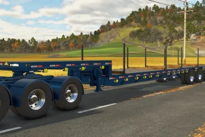 Effektiver Kalyn Siebert 53ft Stepdeck Anhänger für den Transport von Maschinen in FS25 — 1