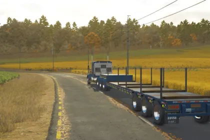 Effektiver Kalyn Siebert 53ft Stepdeck Anhänger für den Transport von Maschinen in FS25 — 2