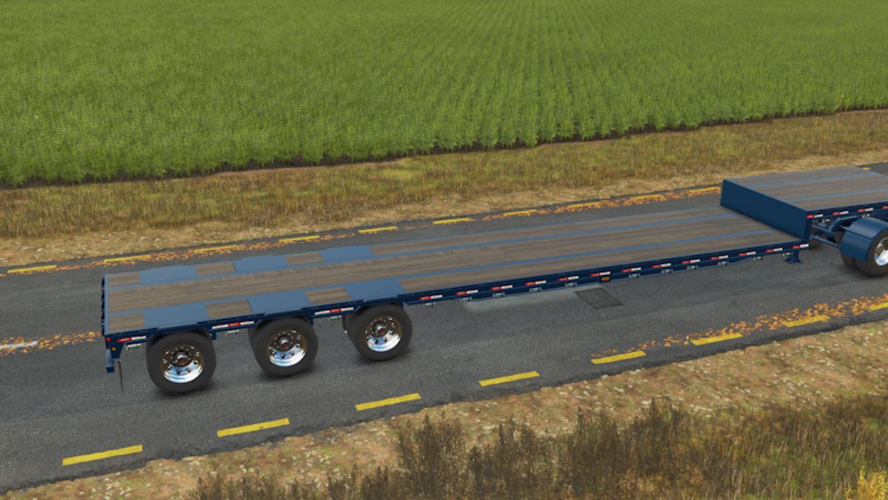 Effektiver Kalyn Siebert 53ft Stepdeck Anhänger für den Transport von Maschinen in FS25