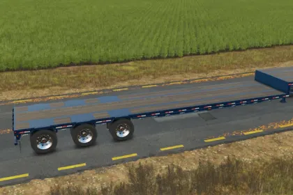 Effektiver Kalyn Siebert 53ft Stepdeck Anhänger für den Transport von Maschinen in FS25 — 3