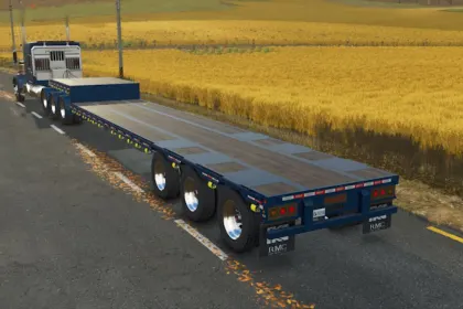 Effektiver Kalyn Siebert 53ft Stepdeck Anhänger für den Transport von Maschinen in FS25 — 4