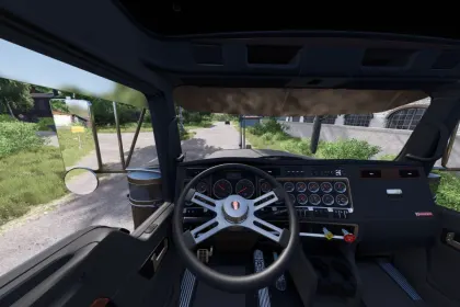 Leistungsstarker Lkw Kenworth C500 Manitex 4596 mit Kranarm für FS25 — 4