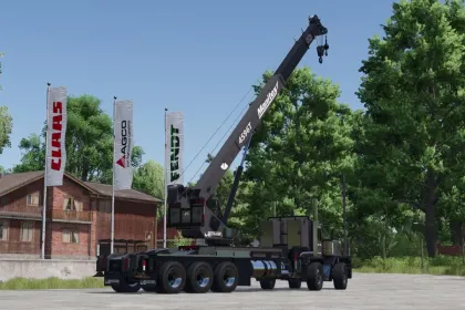 Leistungsstarker Lkw Kenworth C500 Manitex 4596 mit Kranarm für FS25 — 6