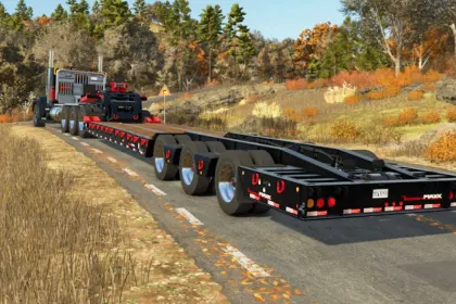 Effizienter Tieflader Kalyn Siebert VersaMaxx für schwere Maschinen in FS25